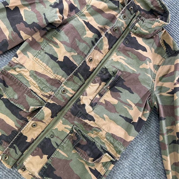 Madewell Camouflage Utility Jacket Women Small Lightweight Casual Outerwear Coat - Picture 4 of 16